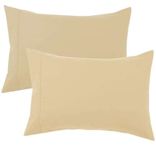 Queen Microfiber Pillow Cases Set of 2 - Soft, Wrinkle & Fade Resistant, Open-End Closure