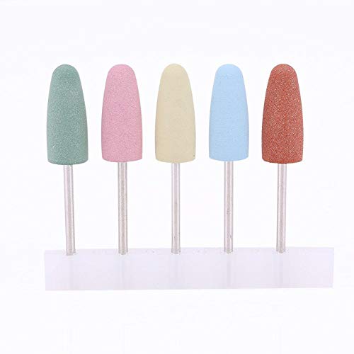 Brrnoo Stainless Steel Nail Drill Bit Set for Manicure and Gel Removal