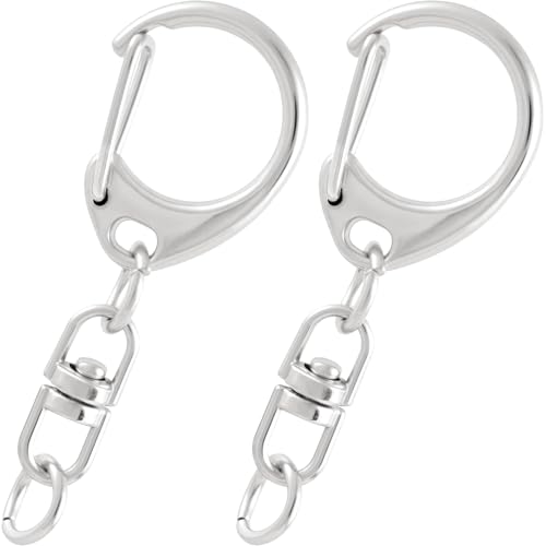 Winsyison 4pcs Zinc Alloy Swivel Lobster Clasp Keychain Clips