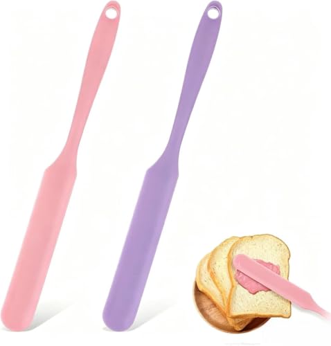 Heat-Resistant Silicone Spatula & Dough Scraper Set