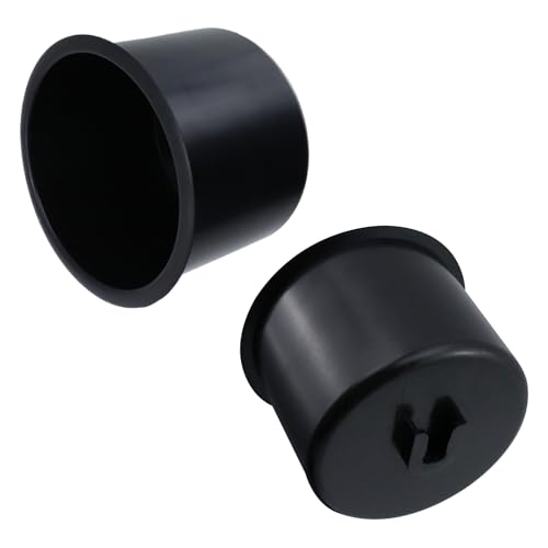 Dnyta 2Pcs 3.8" x 2.6" Black Recessed Cup Holder Inserts
