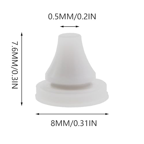 100PCS Silicone Shower Head Replacement Nozzles, Universal 7.6x8mm Tip