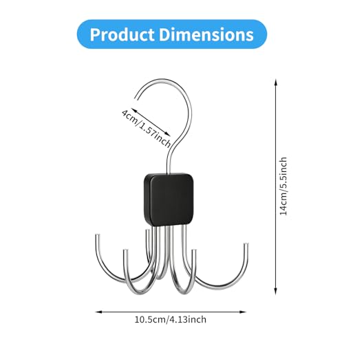 Hekmaden 360° Rotating Belt Hanger & Closet Organizer - 2 Pack