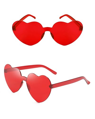 Valentine Heart Headband and Oversized Heart Sunglasses Party Set