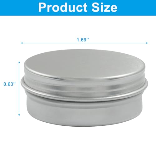 Kemcatui Aluminum Tin Jars 0.35 oz 10 ml 12 Pack Screw Lid Containers