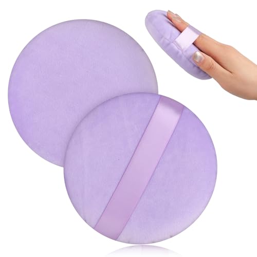 Mozeat Lens 5 Inch Ultra Soft Velour Body Powder Puff & Makeup Sponge