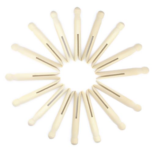Hanobo Pack of 25 Wooden Clothespins - Classic Laundry & Craft Clips, 4.3 Inches