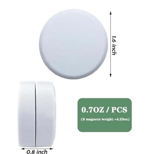 EMLTHORY Magnetic Shower Curtain Weights - 3 Sets White Liner Clips