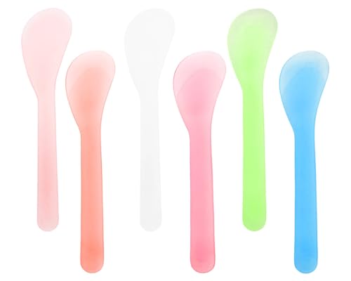 ONLYKXY 5-Inch Plastic Cosmetic Spatula and Makeup Scoop 6-Pack