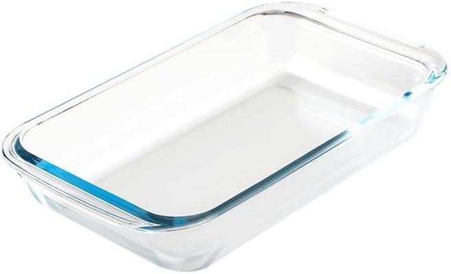 Regine Switzerland 1.7 Quart Deep Glass Baking Dish - Versatile Rectangular Bakeware for Lasagna & Leftovers | Oven & Dishwasher Safe