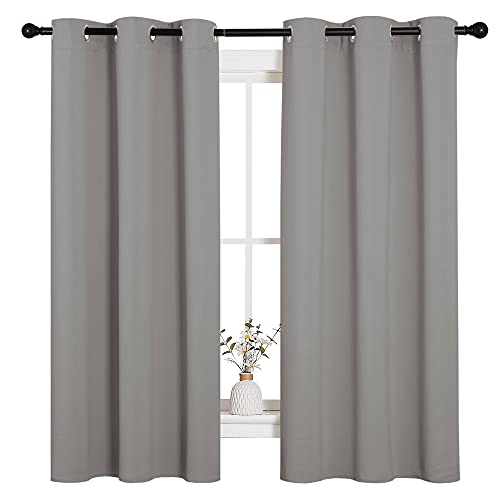 NICETOWN Sand Blackout Curtains 42" x 63" - Thermal Insulated Grommet Drapes (2 Panels)