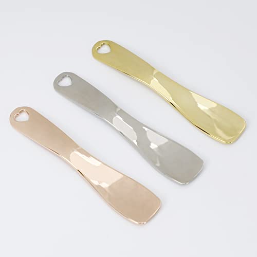 Metal Cosmetic Spatula 3-Pack - Zinc Alloy Skincare & Cream Scoops