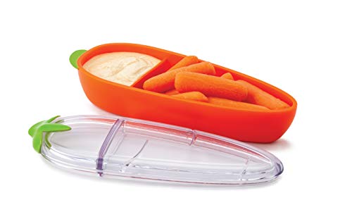 Joie Carrot Snack and Dip Divided Container - BPA-Free Lunchbox Storage