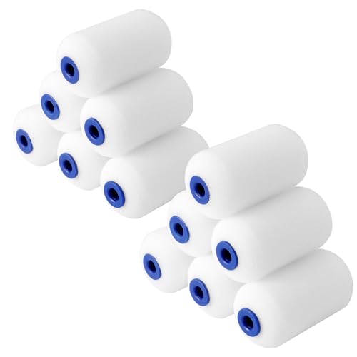 WORKPRO 2.5 Inch Mini Foam Paint Rollers 12-Pack for Small Projects & Touch-Ups