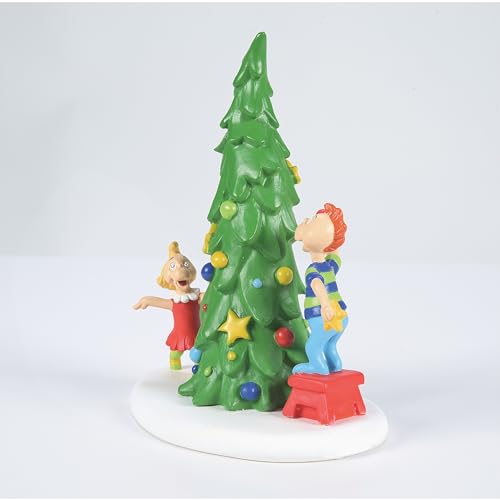 Department 56 Dr. Seuss Grinch Village Accessories Whoville Christmas Tree Figurine, 4 Inch, Multicolor