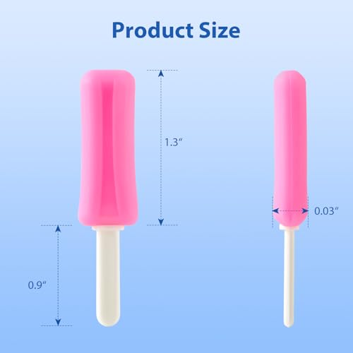 JMU Aligner Munchies with Grip Handles, Popsicle Silicone Orthodontic Chompers, Pink, 2 Pcs
