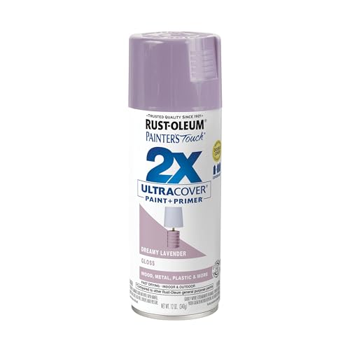Rust-Oleum Painter's Touch 2X Gloss Spray Paint - Dreamy Lavender, Durable for Indoor & Outdoor Use
