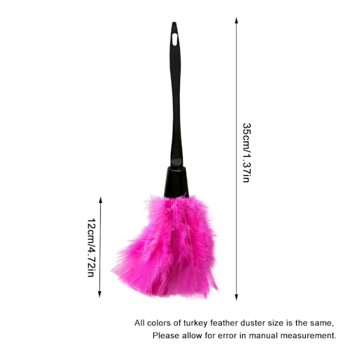 14-Inch Rose Red Feather Duster - 2 PCS Lightweight Home Cleaning Tool