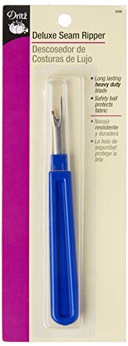 Dritz Deluxe Ergonomic Seam Ripper 100-Pack with Safety Cap - Blue