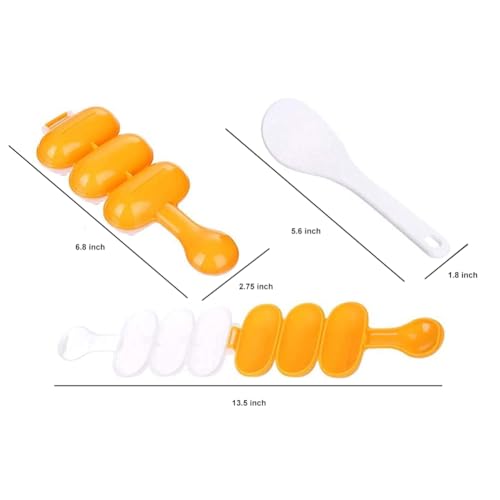Holyzuel Kids Rice Ball Mold Set with Mini Sushi Plate & Shaker - DIY Sticky Rice Maker for Bento & Fun Cooking