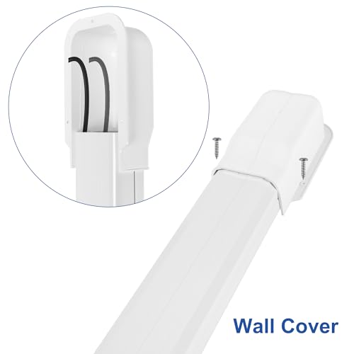 3" White Line Set Cover for Ductless Mini Split AC Systems