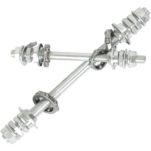 4.92 inch Silver Bike Front Axle Bearings, Simple Installation, High Strength, Lightweight, Replacement Wheel Hub Axle, General Purpose Bicycle Accessories