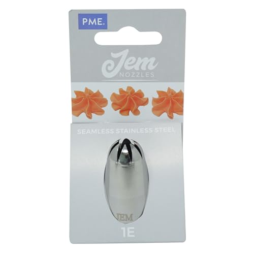 JEM Drop Flower Piping Nozzle Tip #1E - 8 Points, Silver