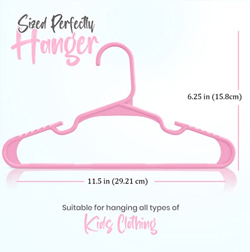Utopia Home Kids Hangers 60 Pack - 11.5 Inch Baby Pink