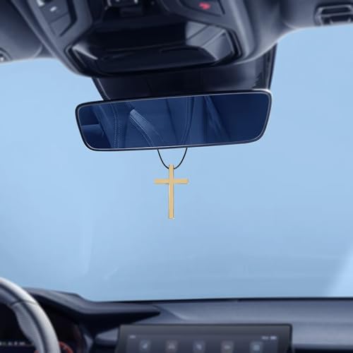 Cross Pendant for Car Rear View Mirror | Durable Alloy Charm