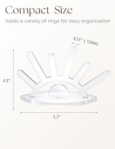 Evil Eye Acrylic Ring Holder - Compact Jewelry Display Stand
