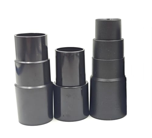 Velodi Vacuum Cleaner Hose Connectors - 3 Sizes, Durable Plastic Adapter Fittings