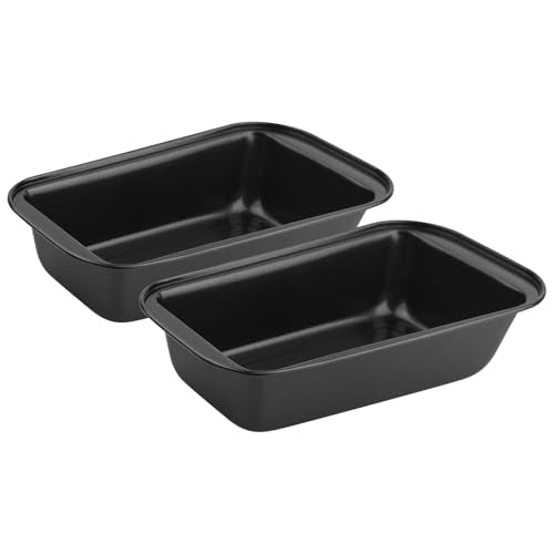 Novery 2-Piece 8" x 4" Non-Stick Carbon Steel Loaf Bread Baking Pans