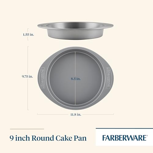 Farberware 9-Inch Round Nonstick Cake Pan - Gray