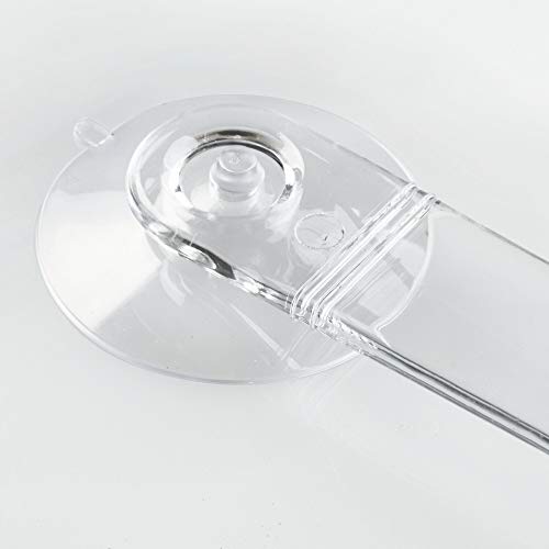 iDesign Large Plastic Shower Squeegee with Suction Storage Hook, 12" x 10"