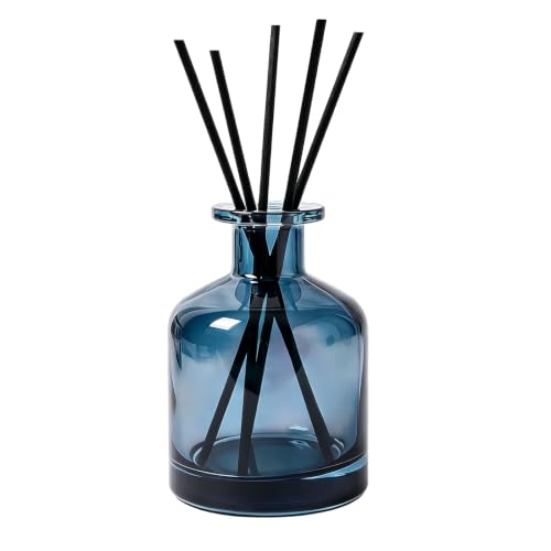 Glossy Blue Glass Diffuser Bottle - 150ml Refillable Aromatherapy Container