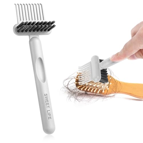Tucnoeu 2-in-1 Hairbrush Cleaner Tool - Portable Comb Cleaning Brush