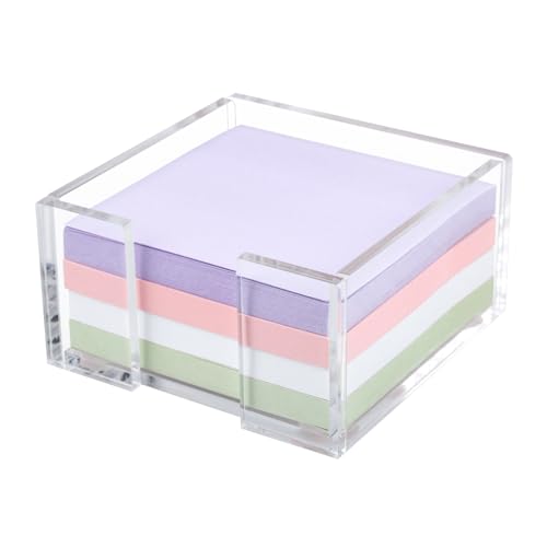 3x3 Acrylic Sticky Note Holder - Clear Desk Organizer for Office