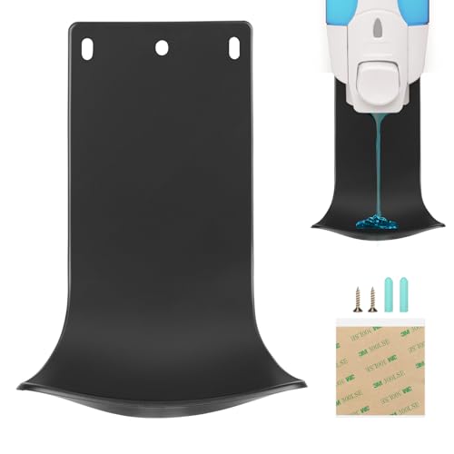 Wall Mount Drip Tray for Soap Dispenser - Black, Easy to Clean