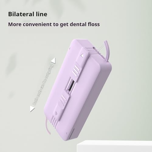 Portable Dental Floss Dispenser & Picks Case with Mint Refills