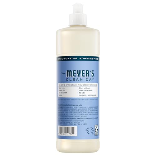 Mrs. Meyer's Clean Day Liquid Dish Soap, Bluebell, 16 fl. oz (Pack of 3)