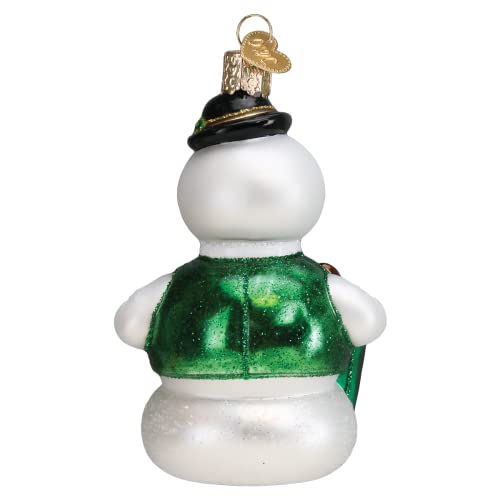 Old World Christmas Sam the Snowman Holiday Ornament - Hand-Painted Glass Collectible