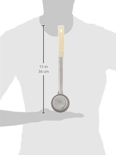 Winco 3-Ounce Solid Food Portioner - Stainless Steel, Ivory Handle