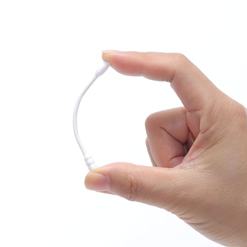 HOMEFOX Organic Cotton Swabs 200 Count Spiral and Pointed Tips