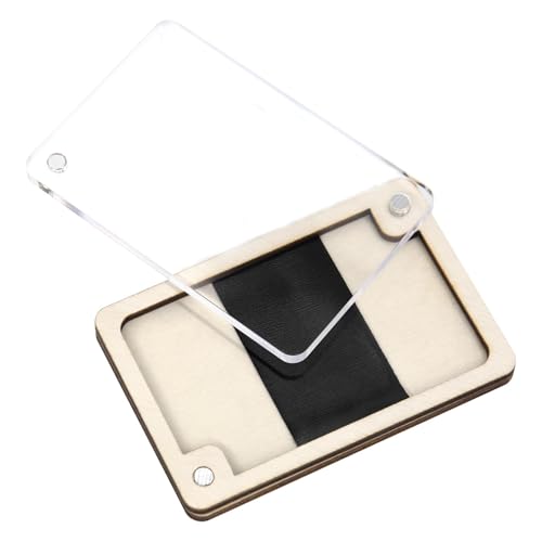 HINGTAI Wooden Magnetic Needle Holder Case with Clear Lid - 1Pcs