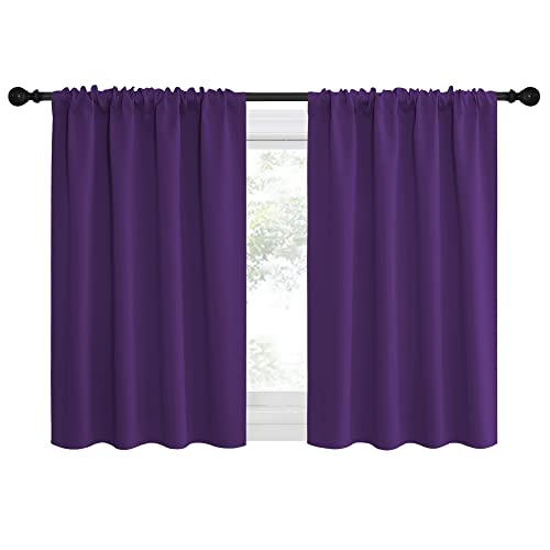 NICETOWN Royal Purple Blackout Curtains, 42"x36" (Set of 2) for RV & Bedroom