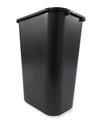 Rubbermaid Commercial Deskside Trash Can, 10.25-Gallon, Black, 12-Pack