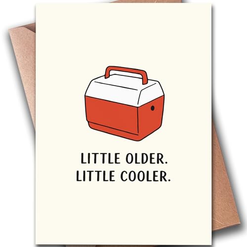 Hqulpr Funny Birthday Card for Men - HB2 Little Older, Little Cooler