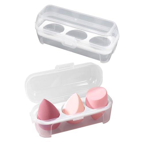 Makeup Sponge Holder Case - 2 Pack Portable Storage Organizer