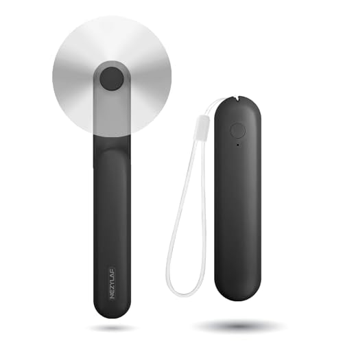 Nezylaf Mini Handheld Fan with Power Bank - Black Portable Fan