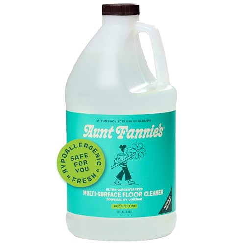 Aunt Fannie's Eucalyptus Vinegar Floor Cleaner 64 oz - Ultra Concentrated, Natural & Pet Safe